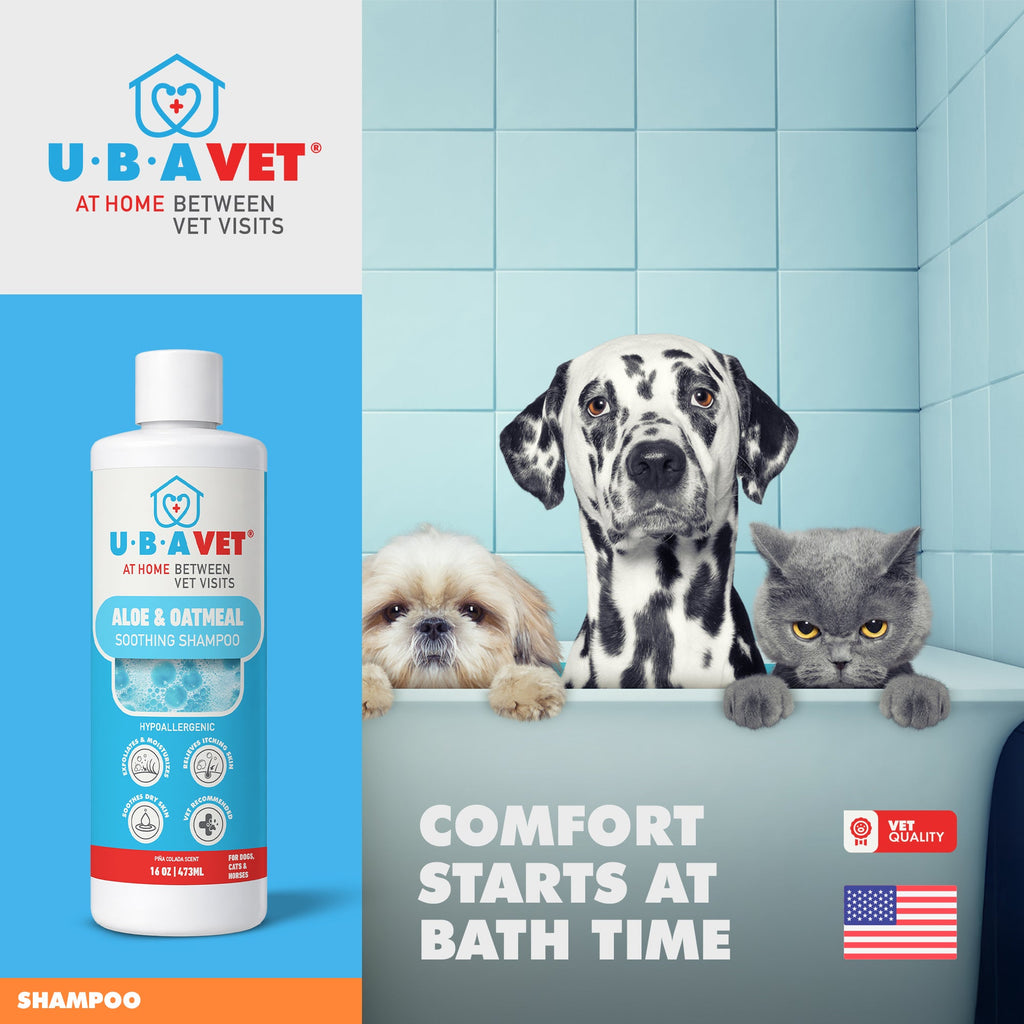 UBAVET Aloe & Oatmeal Conditioner for Dogs & Cats – Soothing Moisturizing Formula for Sensitive Skin (16.9 fl oz / 500ml)