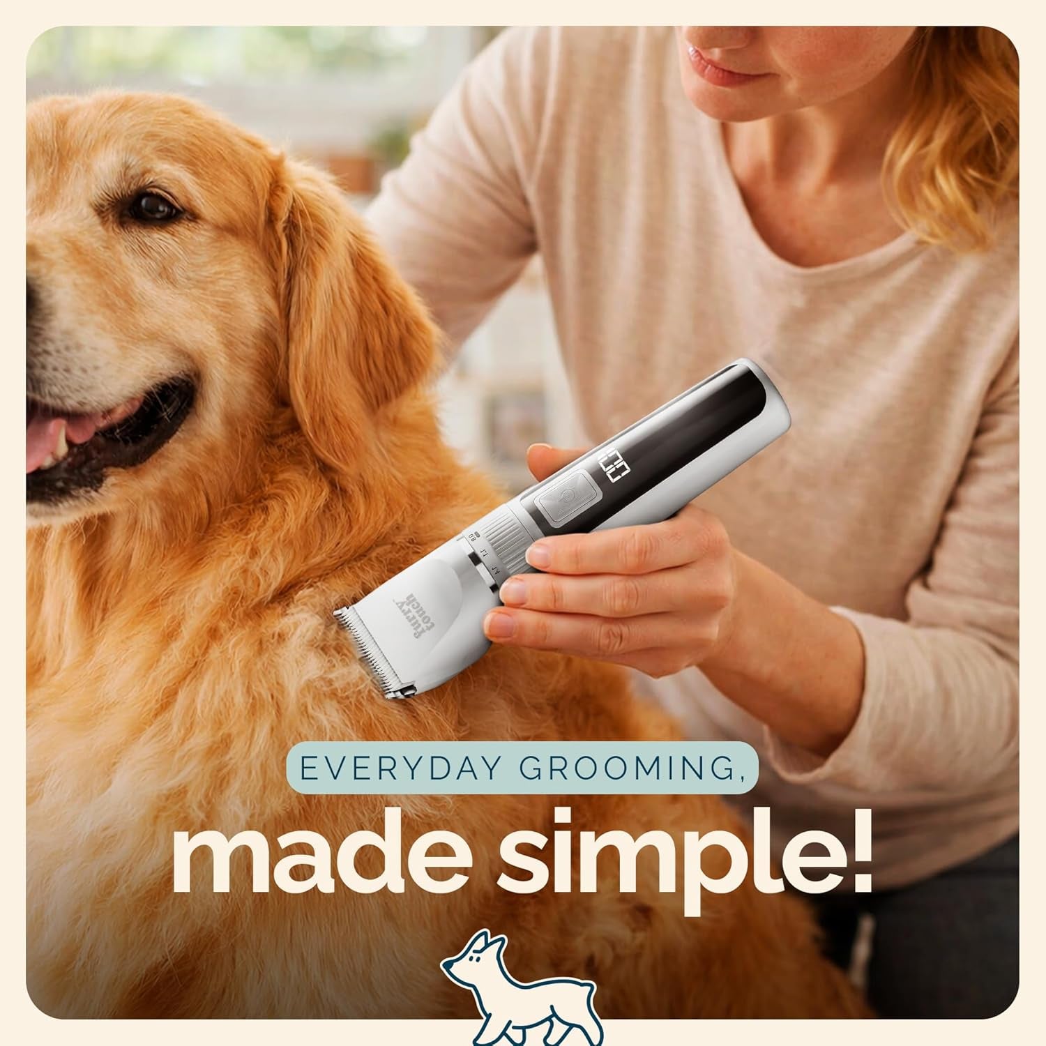 Dog Grooming Kit Cordless Clippers Quiet Strong Ceramic Blades