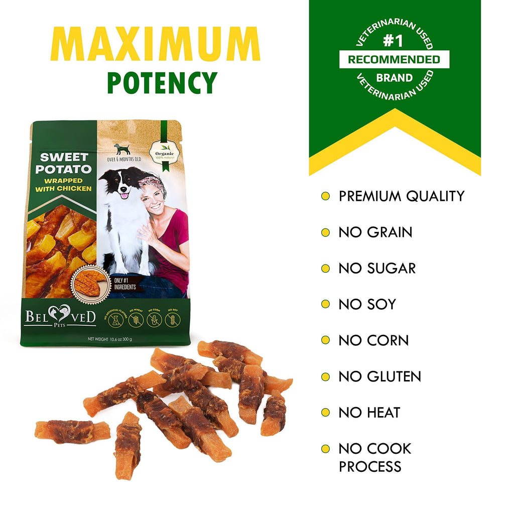 Sweet Potato & Chicken Chews for Dogs Grain-Free Treats