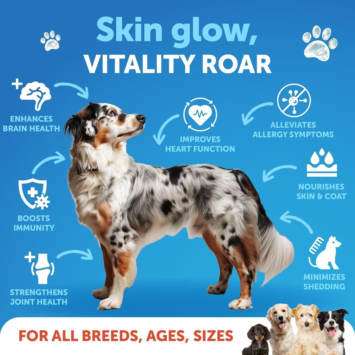 Salmon Oil for Dogs 16 fl oz Omega-3 Wild Alaskan