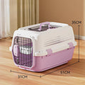 Sided Pet Carrier For Small Dogs & Cats, Airline Approved Travel Crate With Enhanced Security Latches, Front & Top Load Wire Door, Food Bowl For Traveling, Hiking, Camping