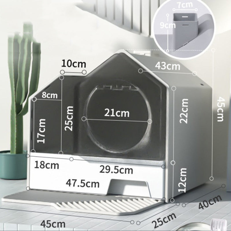 Fully Enclosed Household Anti-splash Drawer Type Odor-proof Cat Litter Box, house cat litter box