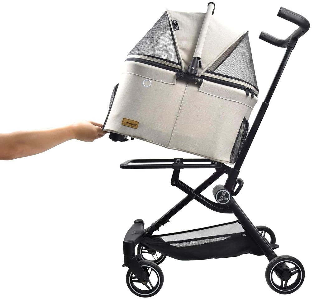 3 in 1 Pet Stroller Dog Cat Travel System Detachable Carrier Foldable 30lb