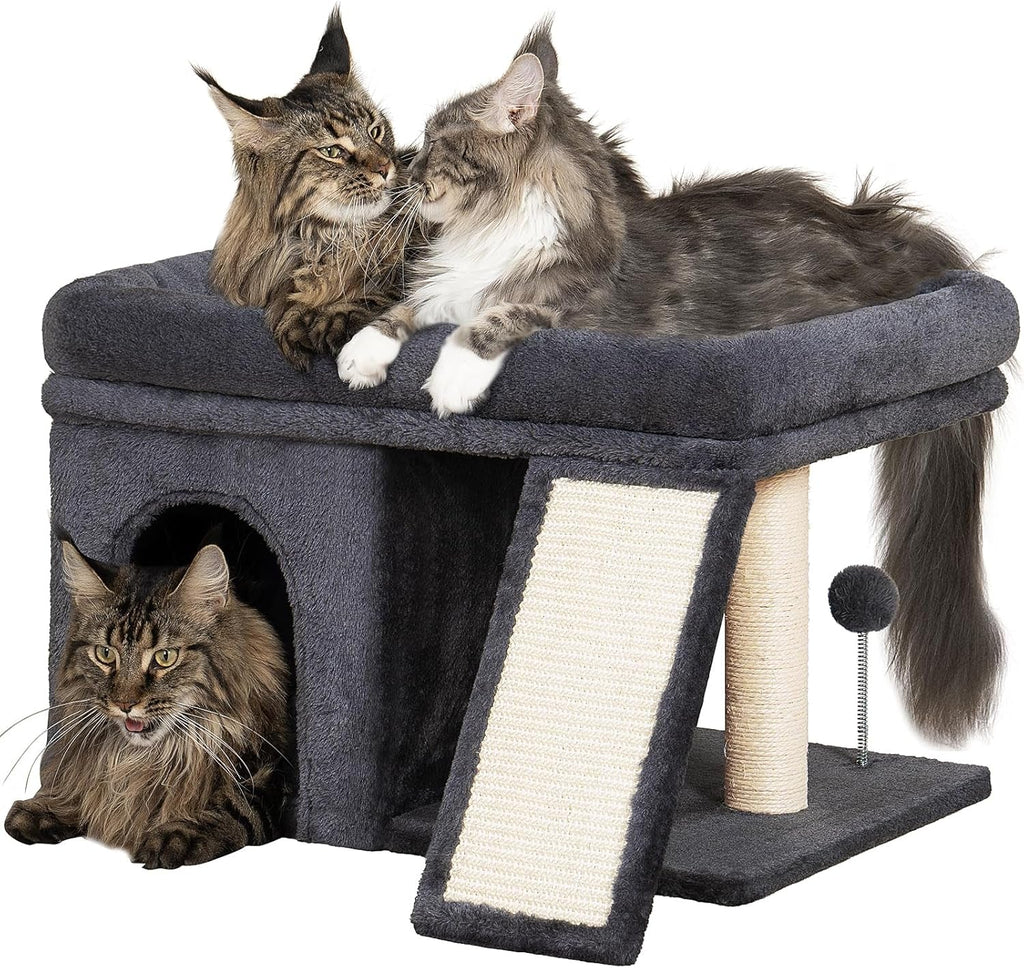 Cat Tree for Large Cats 24in Tower with Perch Condos Scratching Post