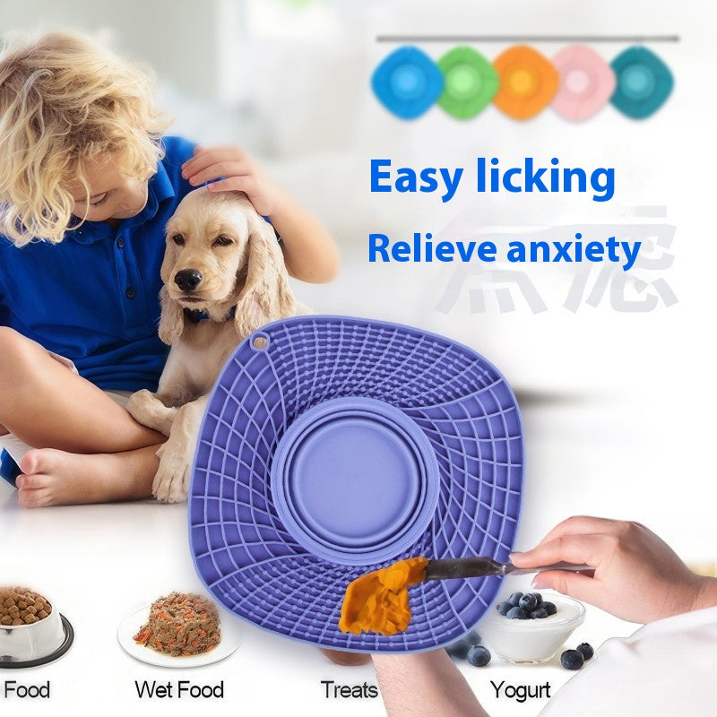 Folding Dog Pet Silicone Snack Placemat