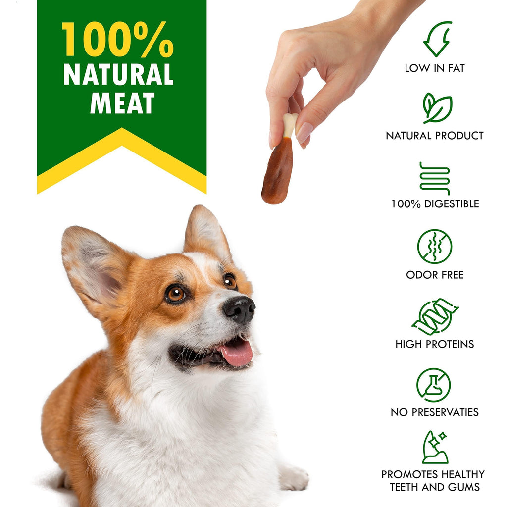 Calcium Bones for Dogs Chicken-Wrapped Rawhide-Free Chews