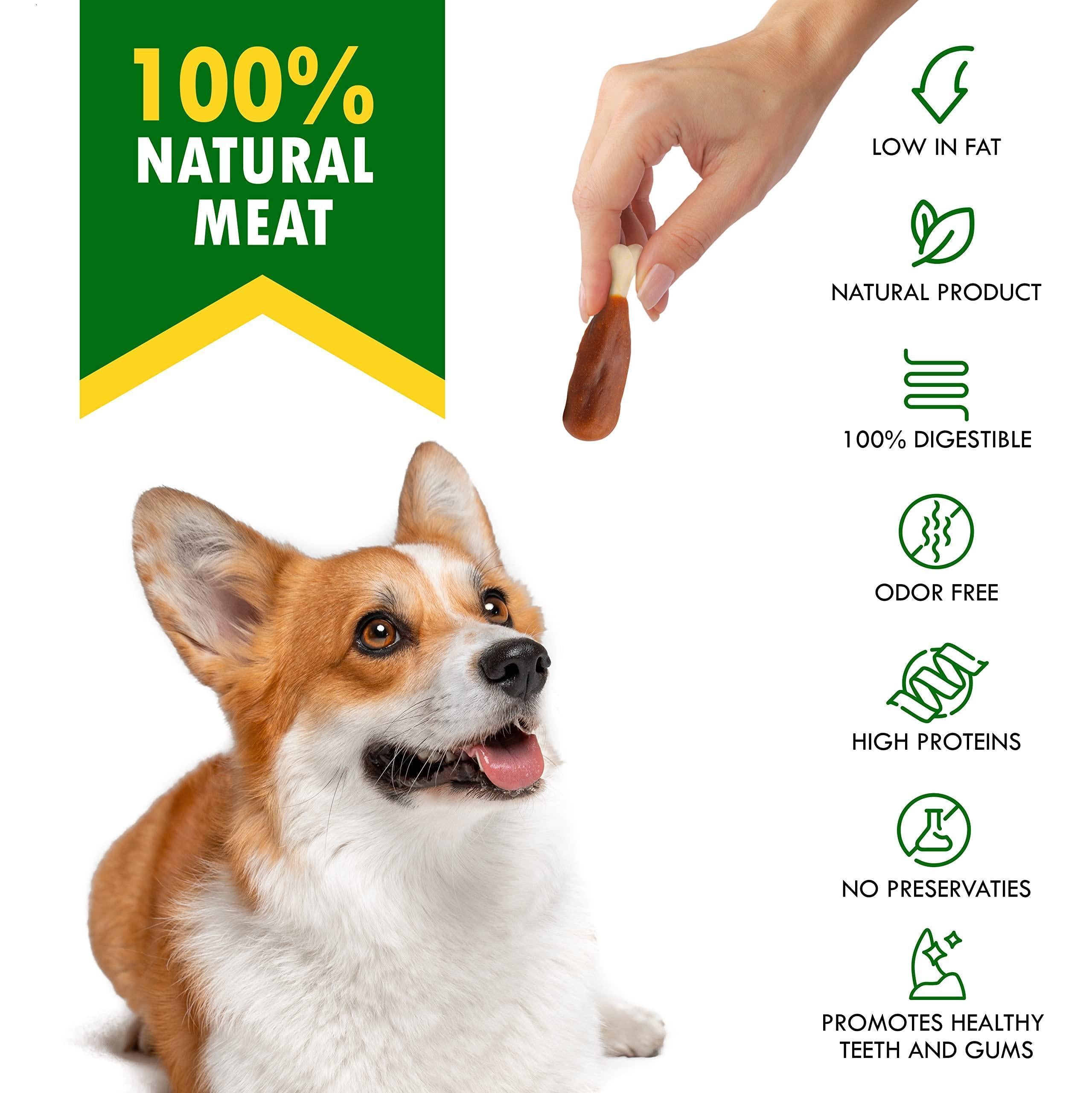 Calcium Bones for Dogs Chicken-Wrapped Rawhide-Free Chews