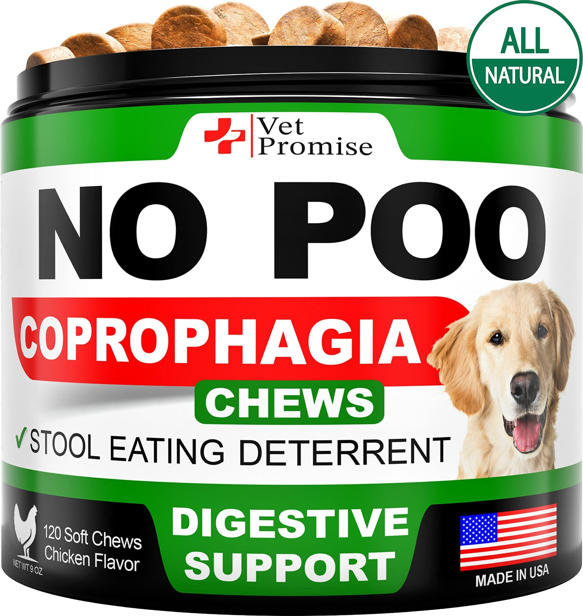 No Poo Chews for Dogs Coprophagia Stool-Eating Deterrent Probiotics 120 Count