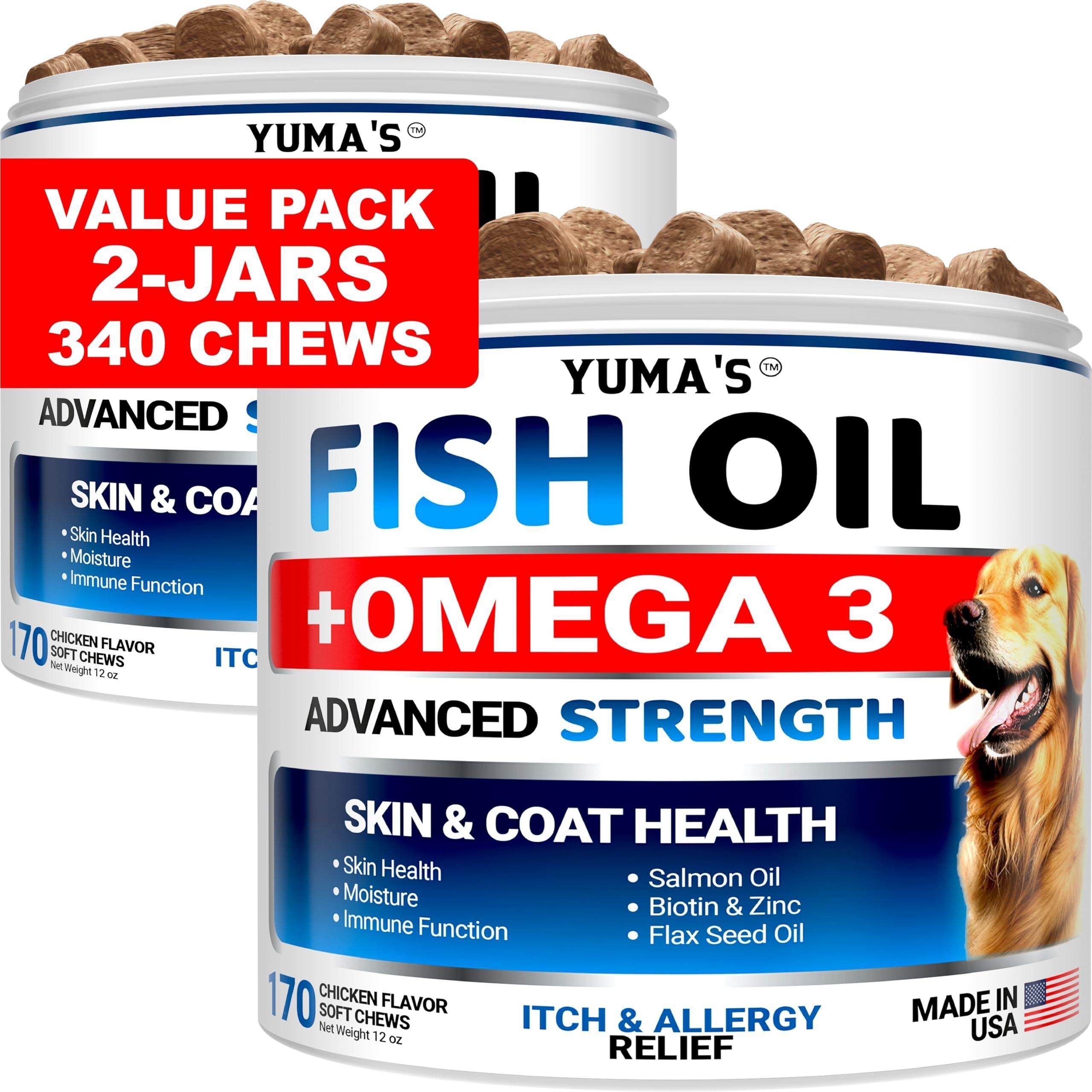 Omega-3 Fish Oil for Dogs 2-Pack Skin & Coat Itchy Skin Relief