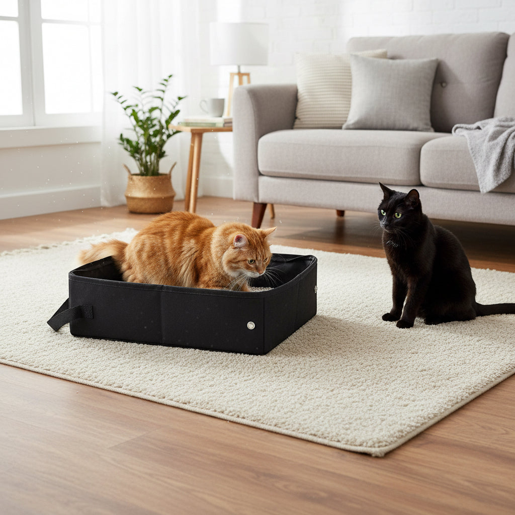 Cat litter Basin, portable collapsing litter box, car litter box