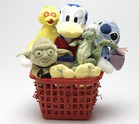 Cartoon & Pop Culture SQUEAKY Dog & Puppy Gift Basket: 3 Sizes