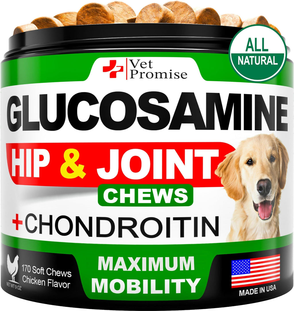 Glucosamine for Dogs 170 Mobility Chews Chondroitin MSM & Hemp