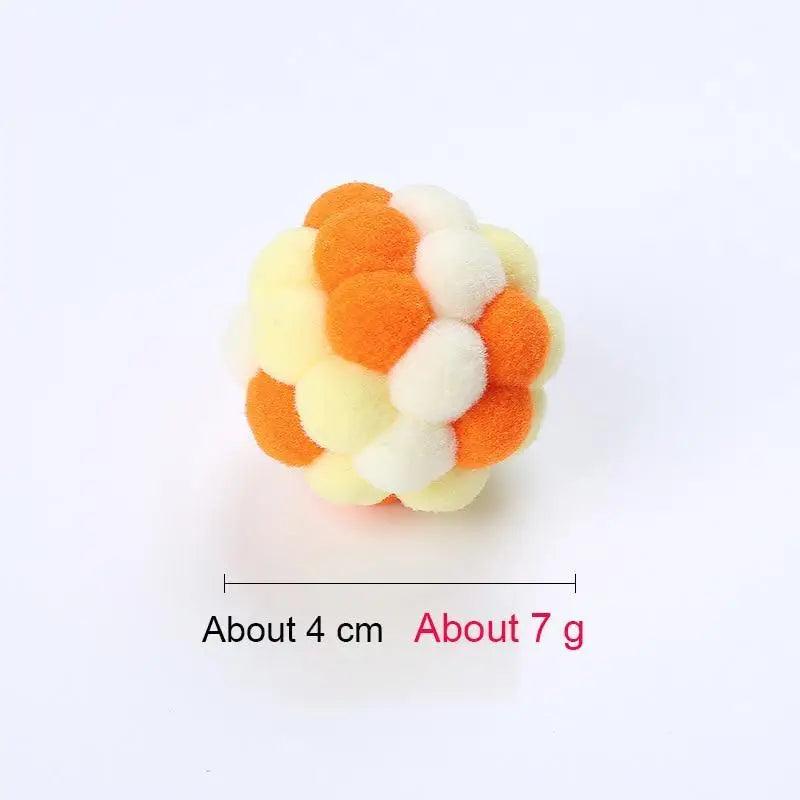 Colorful Handmade Ball For Cats Interactive Fluffy Ball For Kittens Soft Toys For Pets Excellent Gift For Cat Lovers Ball Toys For Cats And Kittens Fun Adorable Colorful Soft Balls