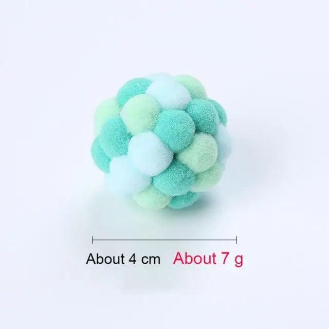 Colorful Handmade Ball For Cats Interactive Fluffy Ball For Kittens Soft Toys For Pets Excellent Gift For Cat Lovers Ball Toys For Cats And Kittens Fun Adorable Colorful Soft Balls