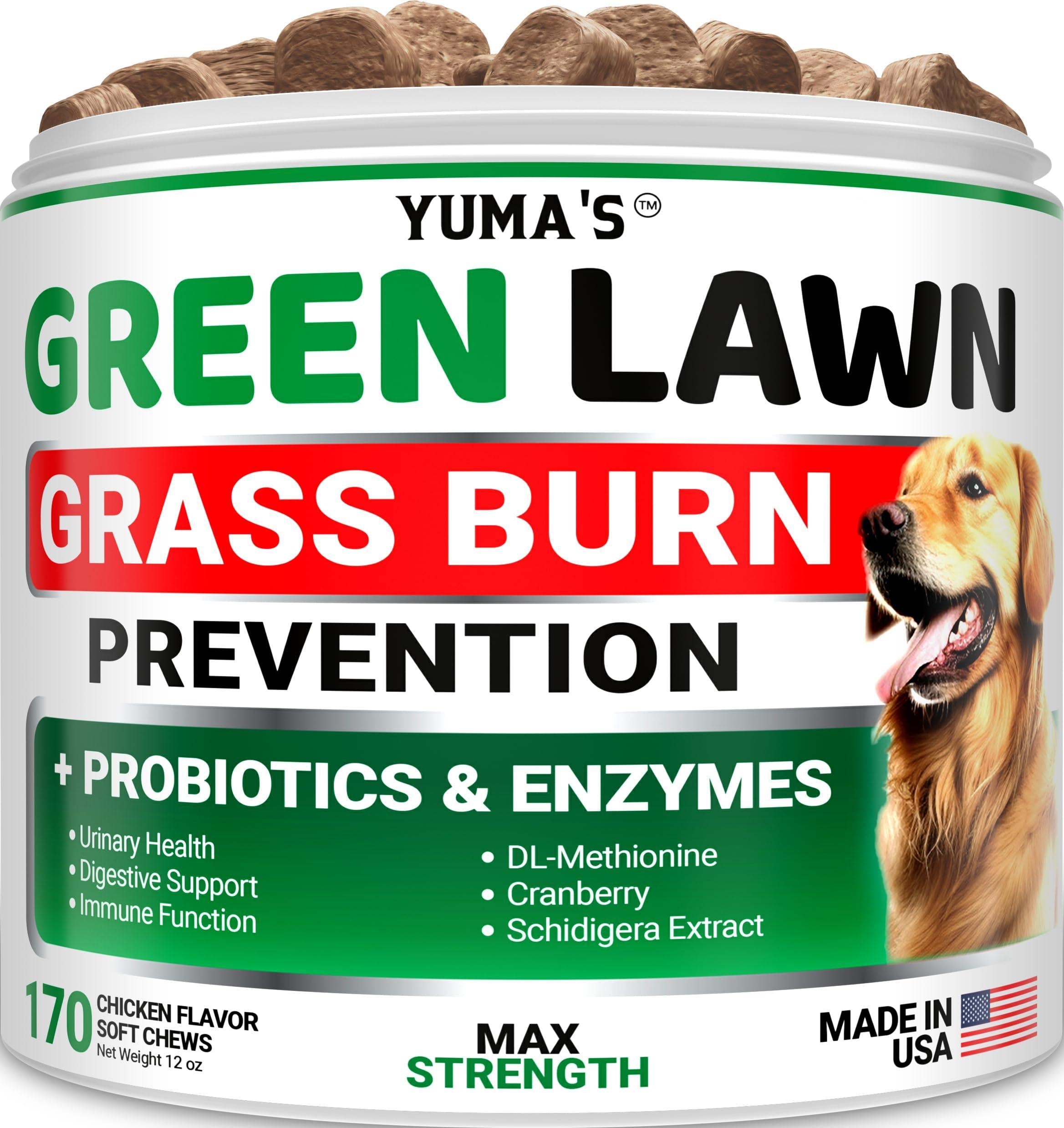 Green Lawn Chews for Dogs Urine Neutralizer Probiotics & Digestive Enzymes