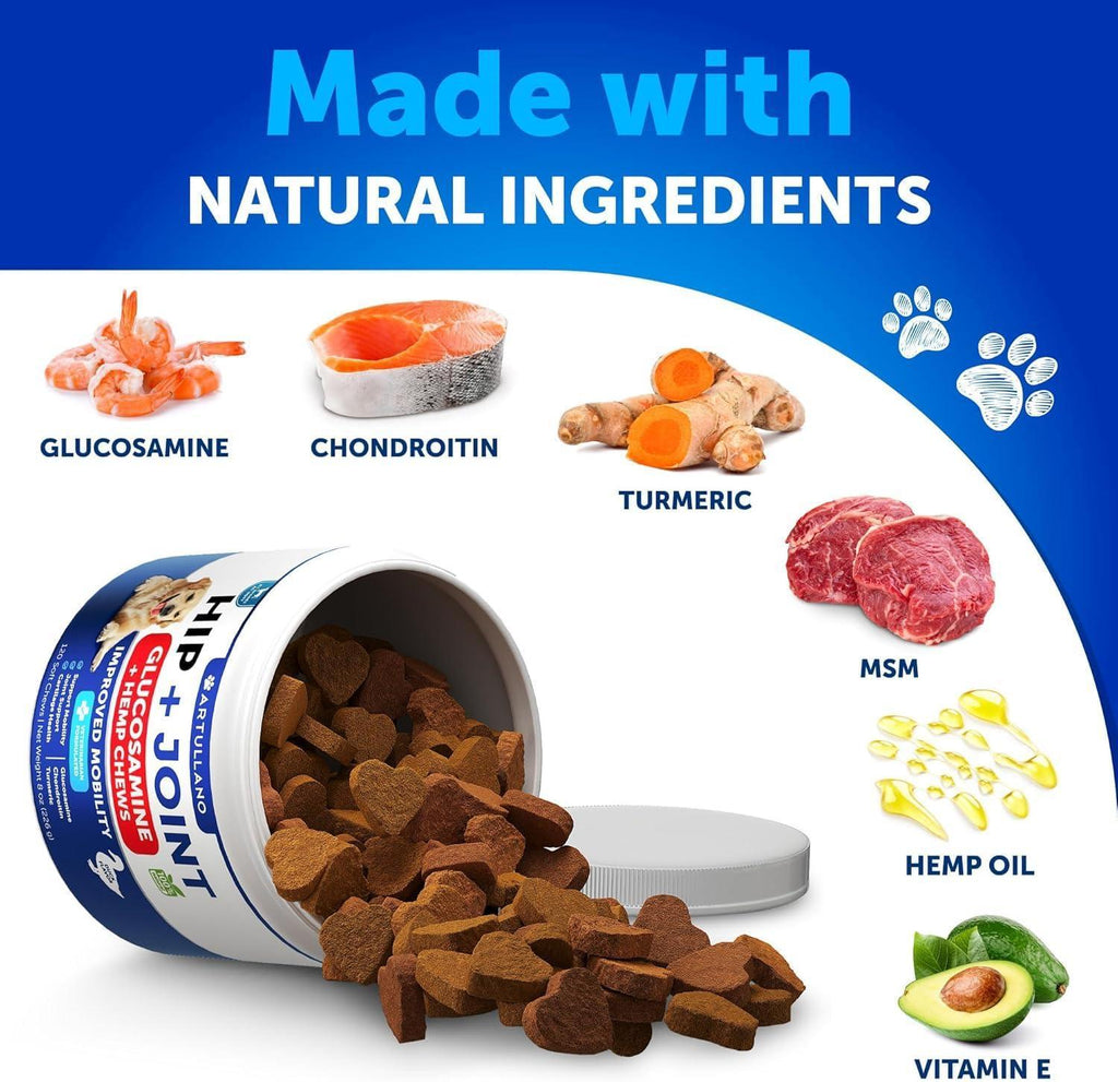 Hip and Joint Supplement for Dogs Glucosamine Joint Pain Relief Chews