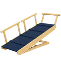Dog Ramp Adjustable Pine Wood Folding Pet Stairs