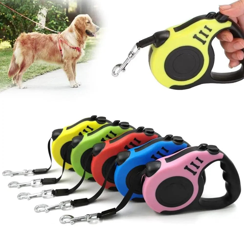 Durable Leash Automatic Retractable Nylon Dog Cat Lead Extension Puppy Automatic Telescopic Pet Leash Pet Tractor Small And Medium Dog Cat Traction Rope 360° Tangle Free Easy One Button Brake And Lock Running Lead For Dogs