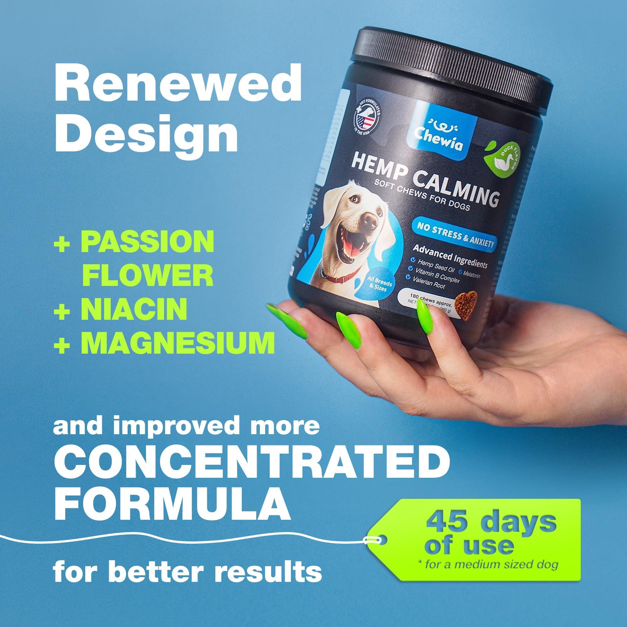 Calming Chews for Dogs Anxiety Relief Melatonin & Valerian Root