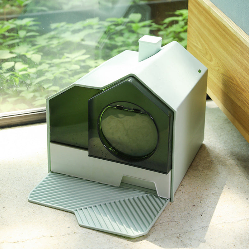 Fully Enclosed Household Anti-splash Drawer Type Odor-proof Cat Litter Box, house cat litter box