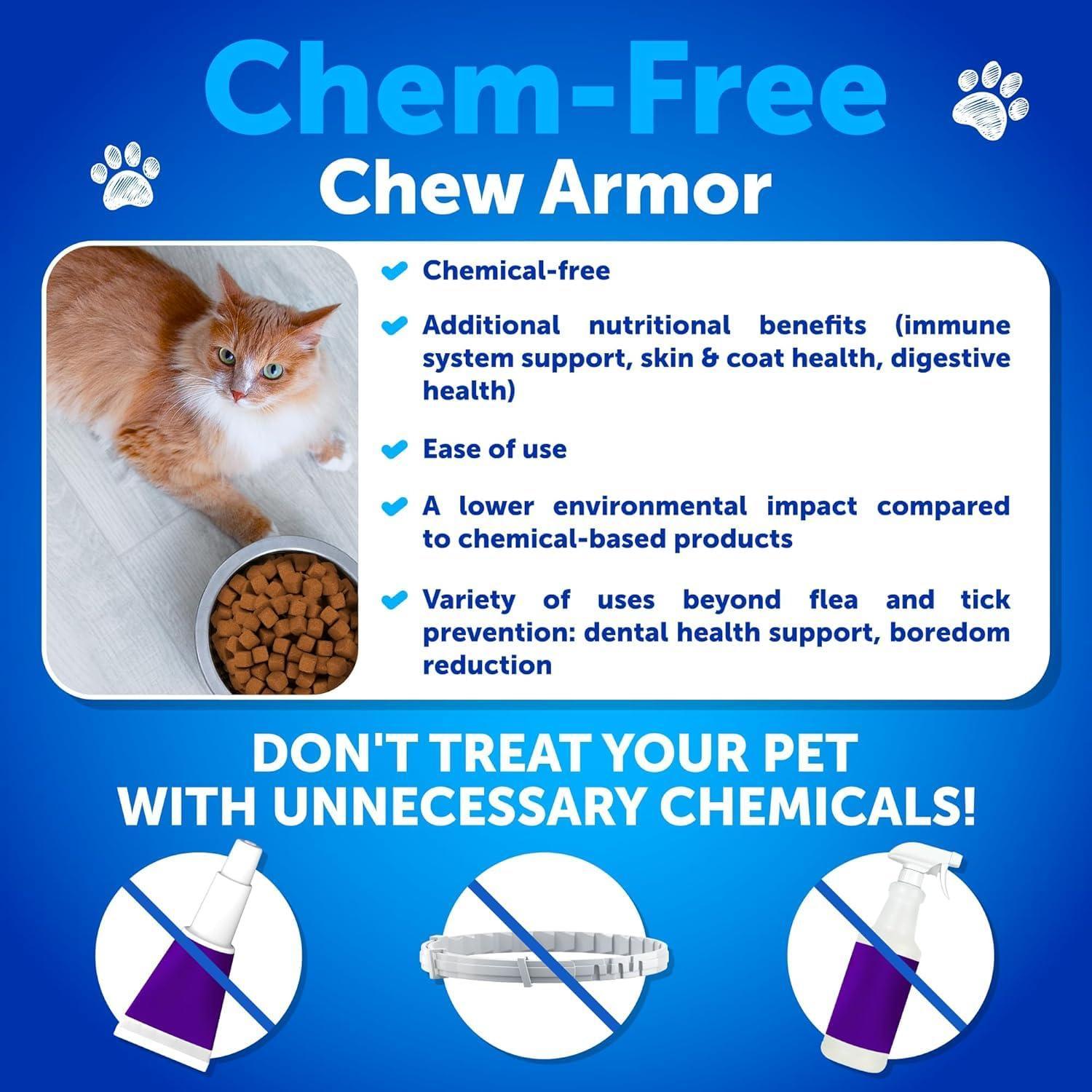 Flea & Tick Chews for Cats & Kittens 135 Count Daily Oral Skin & Coat