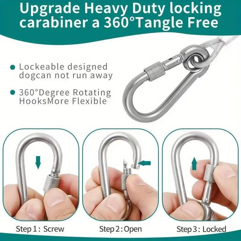Extended Dog Leash Stainless Steel Dog Chain
