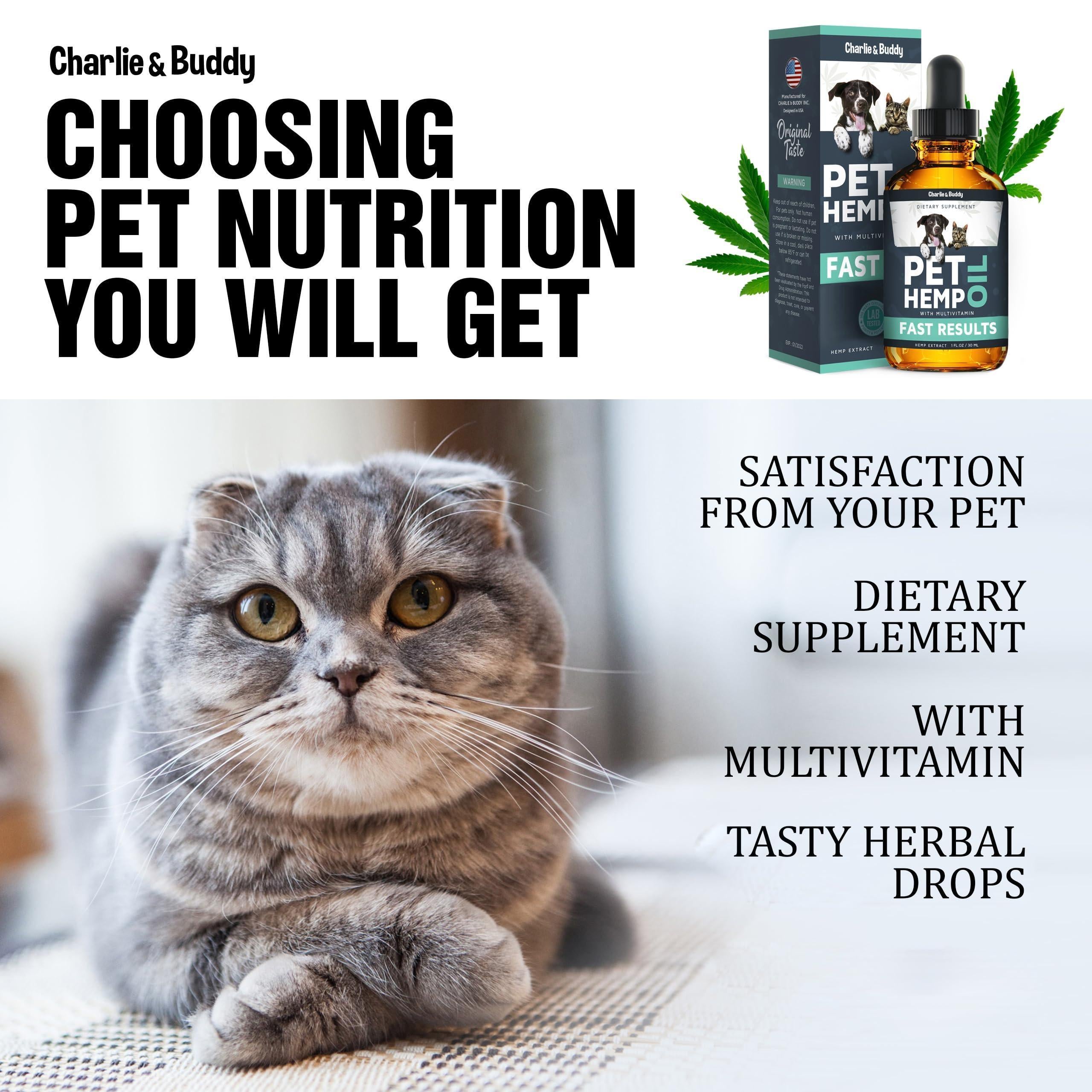 Hemp Oil for Dogs & Cats Anxiety Pain Stress & Sleep Support