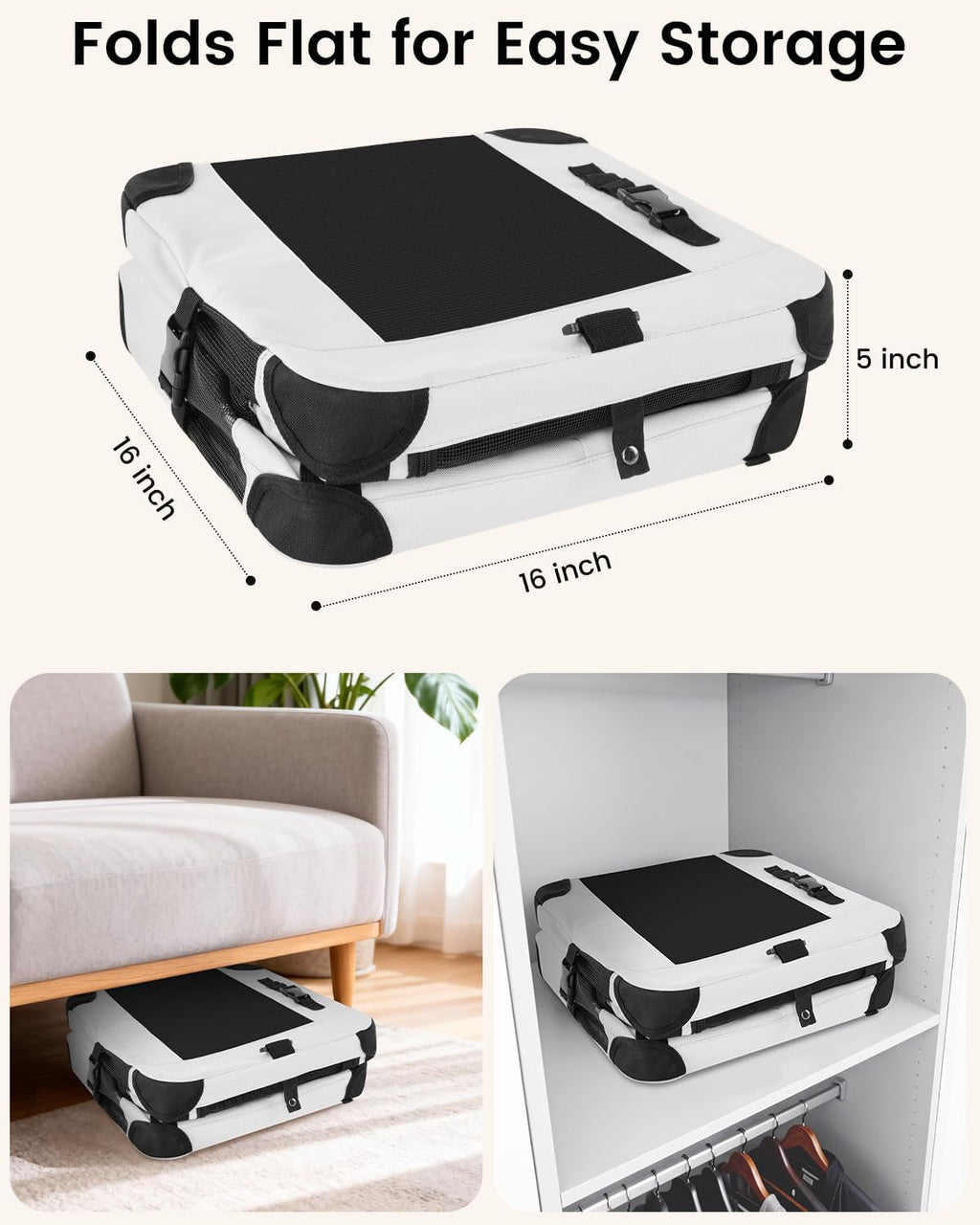 Large Cat Carrier for 2 Cats Soft Sided Travel Crate Up to 55lbs