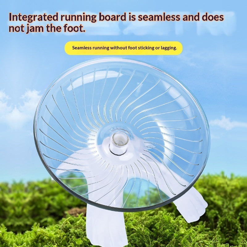 Hamster Running Wheel Flying Saucer Silent No-stick Feet Exercise Treadmill