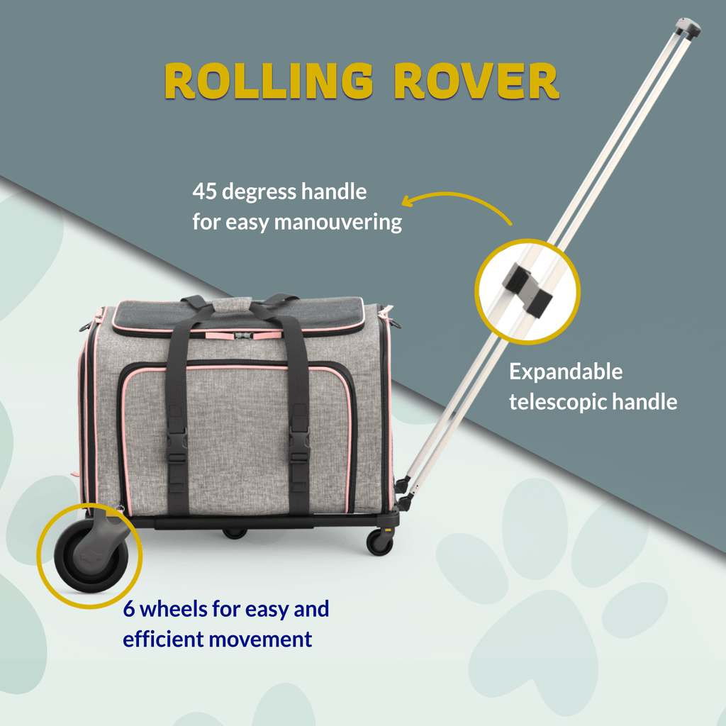 Rolling Rover Airline Compliant Expandable Wheeled Pet Carrier
