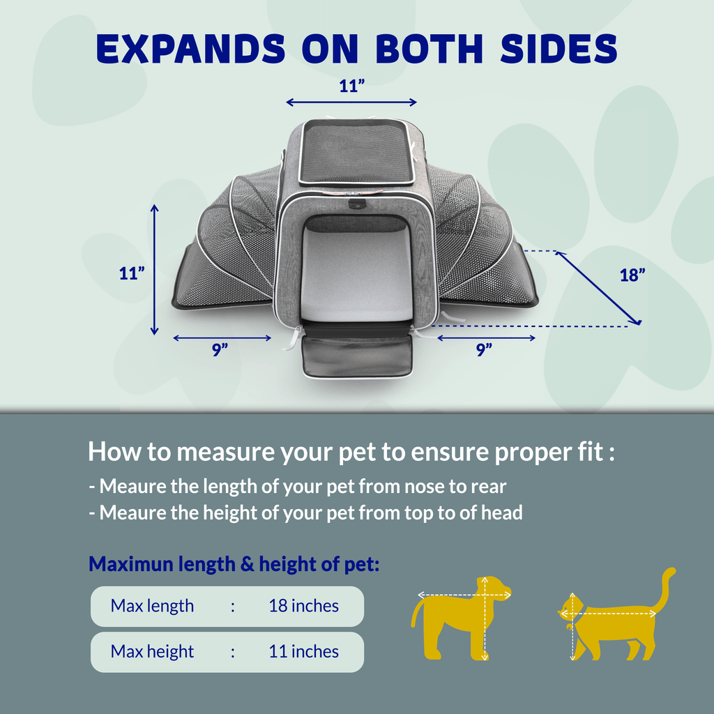 Rolling Rover Airline Compliant Expandable Wheeled Pet Carrier