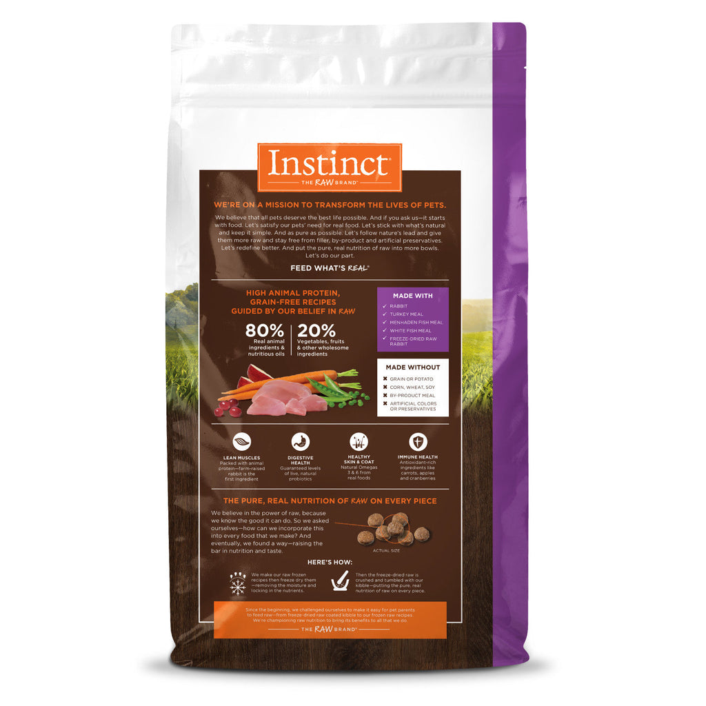 Instinct Original All Life Stages Rabbit Dry Cat Food (4.5lb)