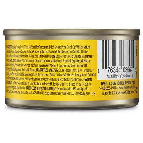 Wellness Complete Health Adult Morsels Turkey Dinner Wet Cat Food (5.5oz)