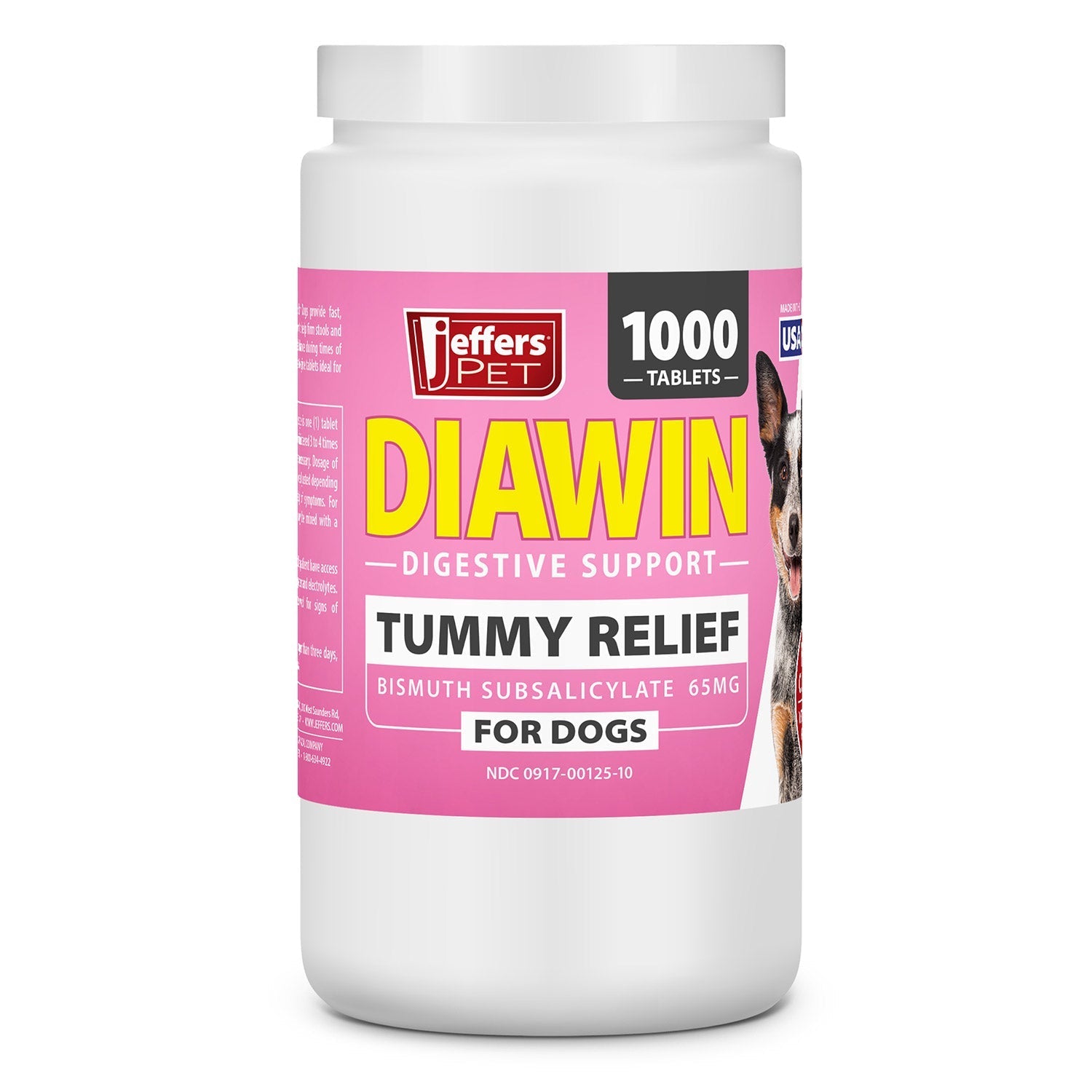 Digestive Support Tablets for Dogs - Bismuth Tummy Relief for Diarrhea