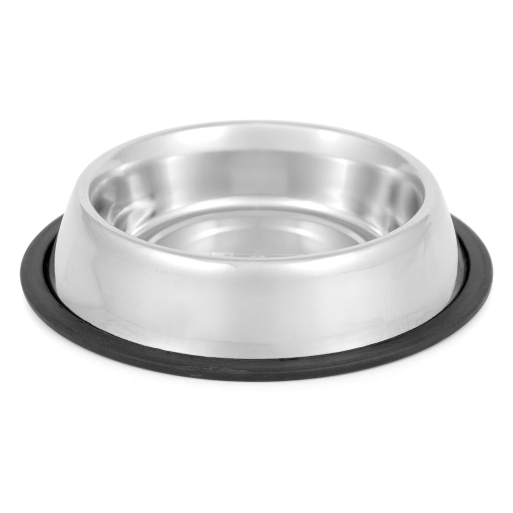 No-Skid/No-Spill Stainless Steel Pet Bowls
