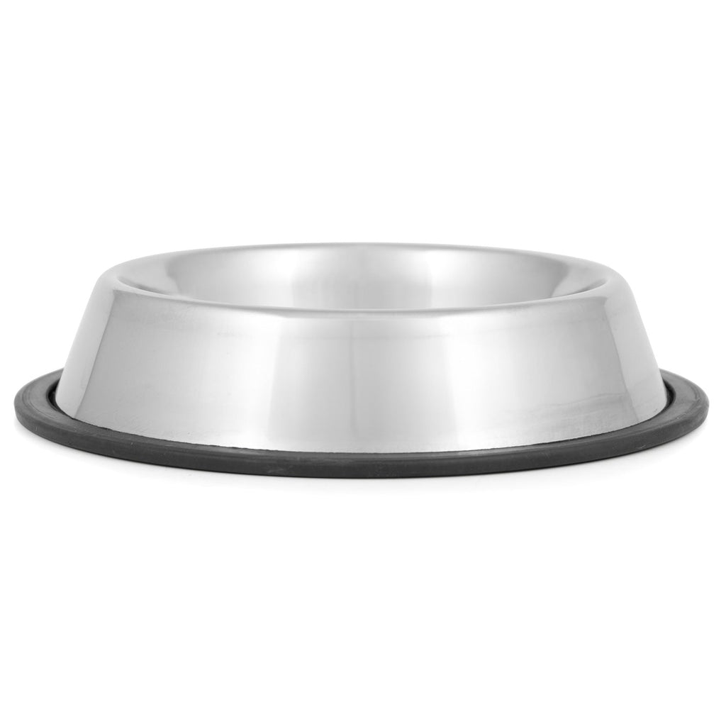 No-Skid/No-Spill Stainless Steel Pet Bowls