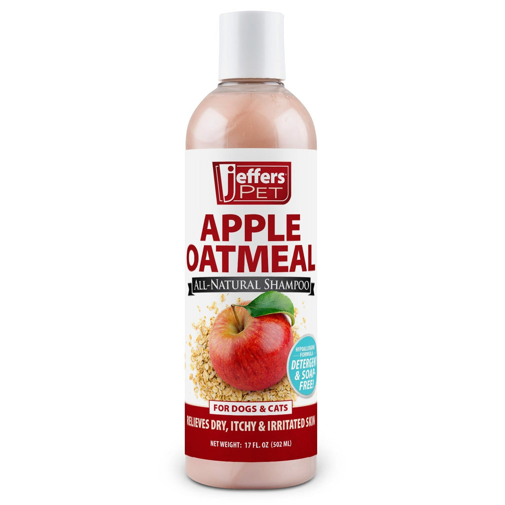 Jeffers Pet Apple Oatmeal All-Natural Hypoallergenic Dry Skin Shampoo for Dogs and Cats