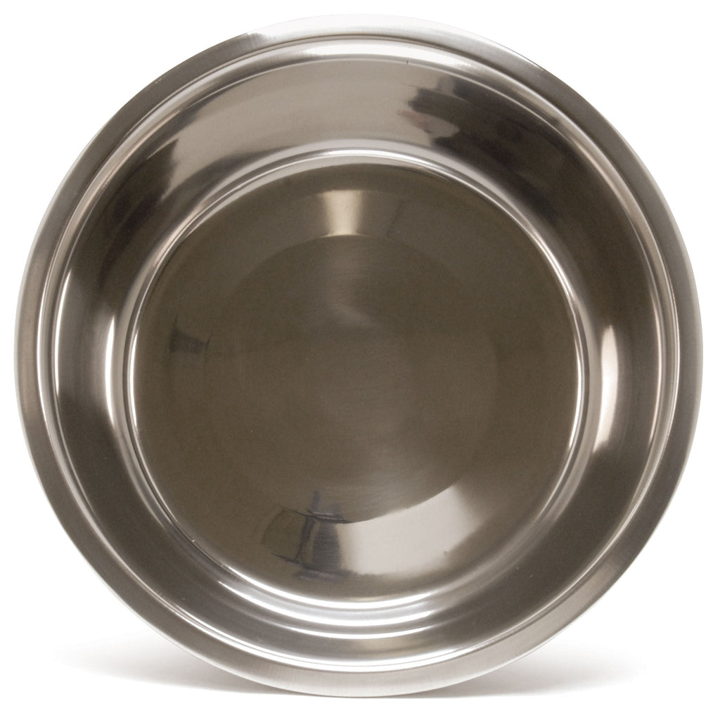 Standard-Weight Stainless Steel Food & Water Pet Bowls