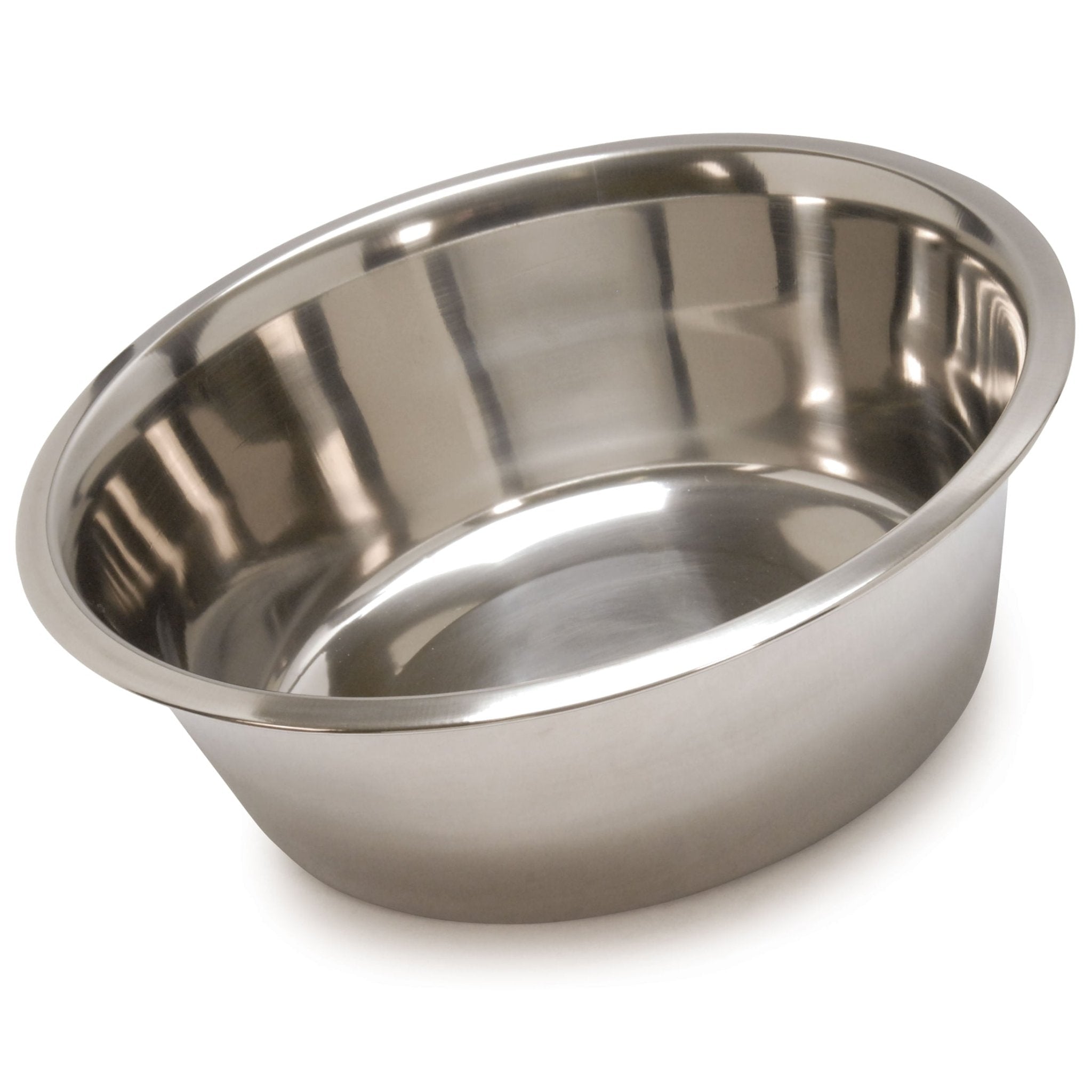 Standard-Weight Stainless Steel Food & Water Pet Bowls
