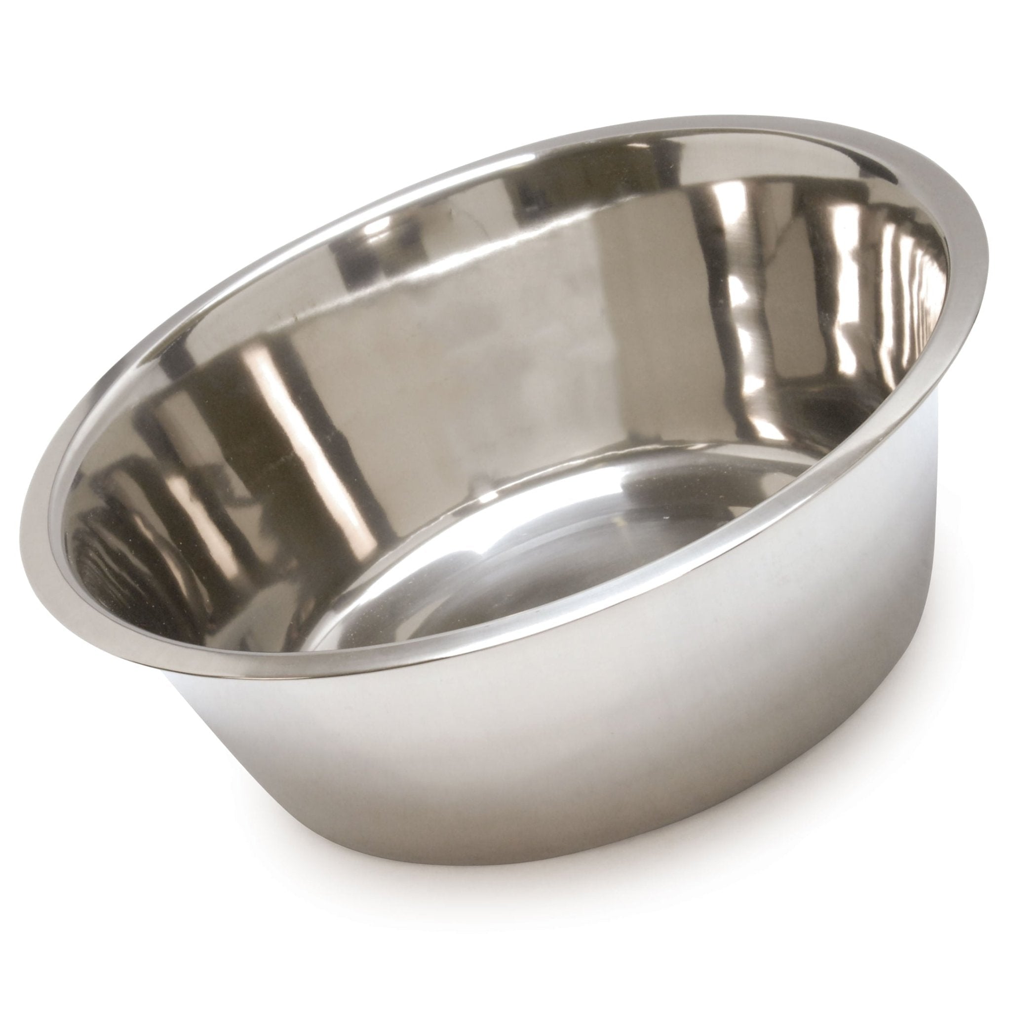 Standard-Weight Stainless Steel Food & Water Pet Bowls