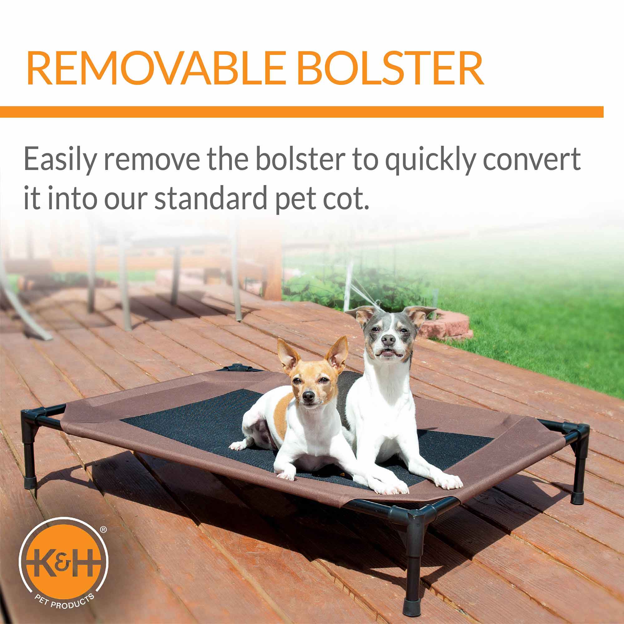 K&H Pet Products Original Bolster Pet Cot Elevated Pet Bed