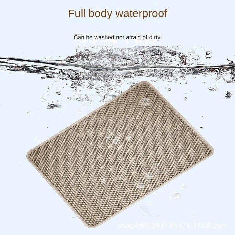 Large Cat Litter Mat | Double Layer Waterproof Honeycomb Design with EVA Foam