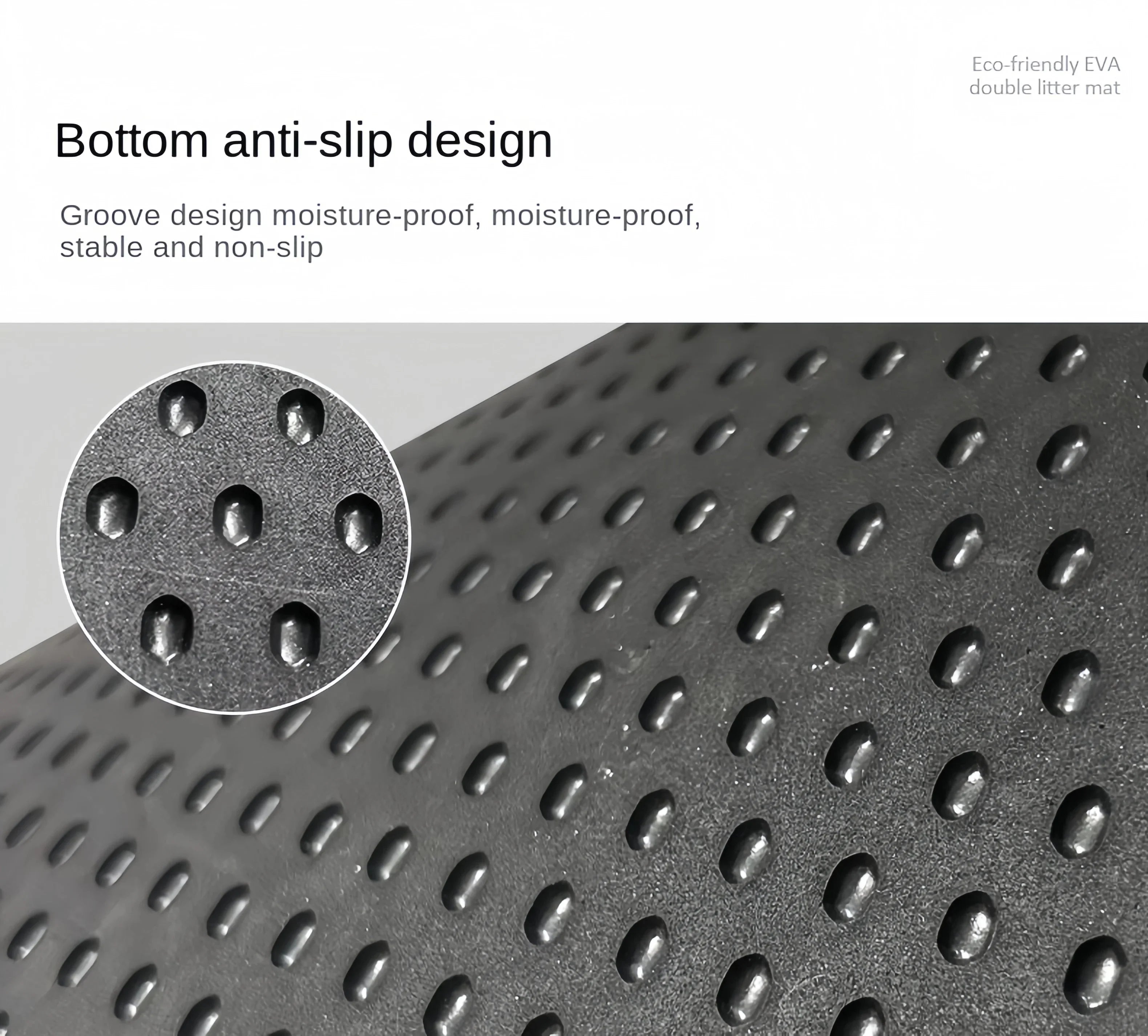 Large Cat Litter Mat | Double Layer Waterproof Honeycomb Design with EVA Foam