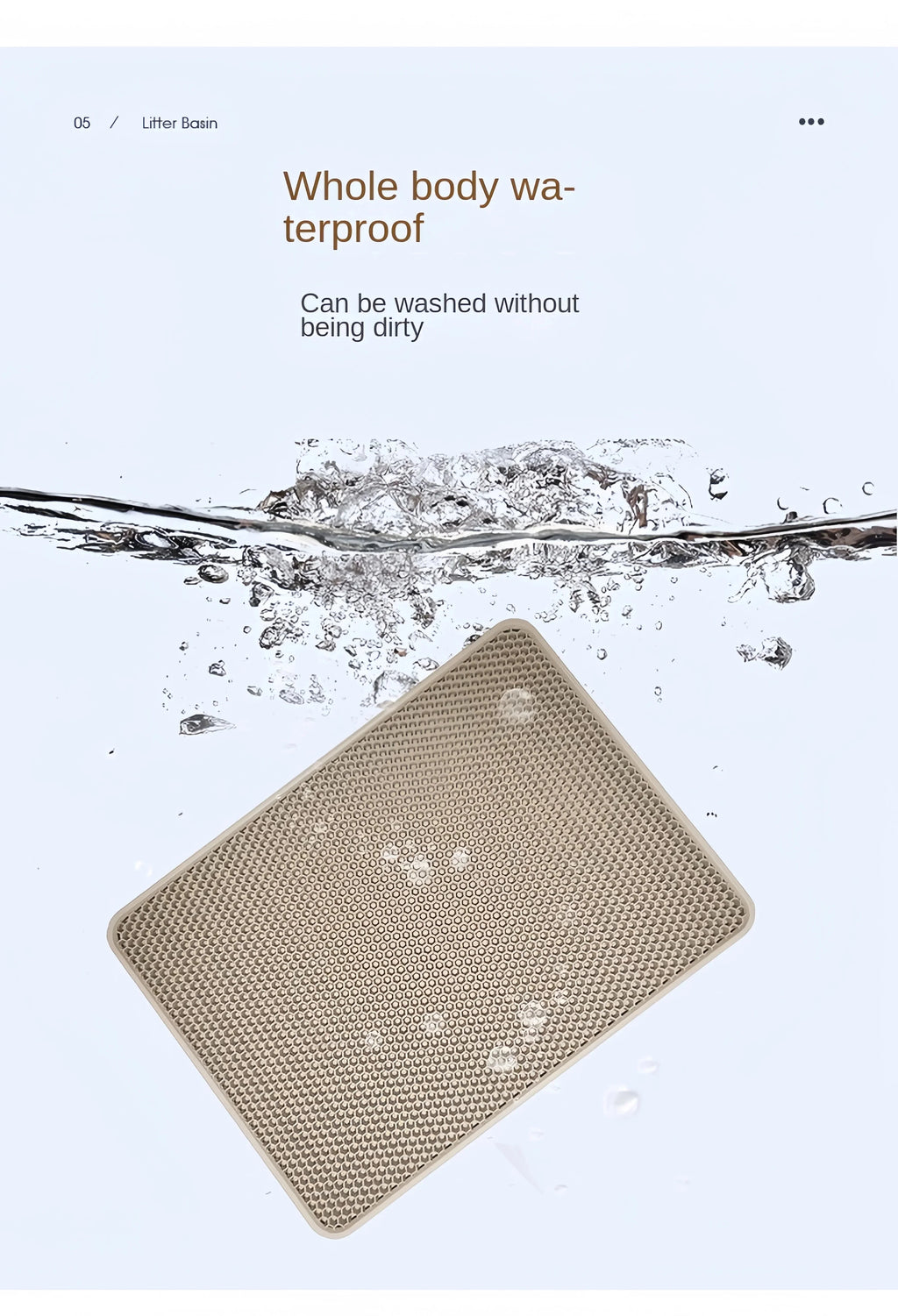 Large Cat Litter Mat | Double Layer Waterproof Honeycomb Design with EVA Foam