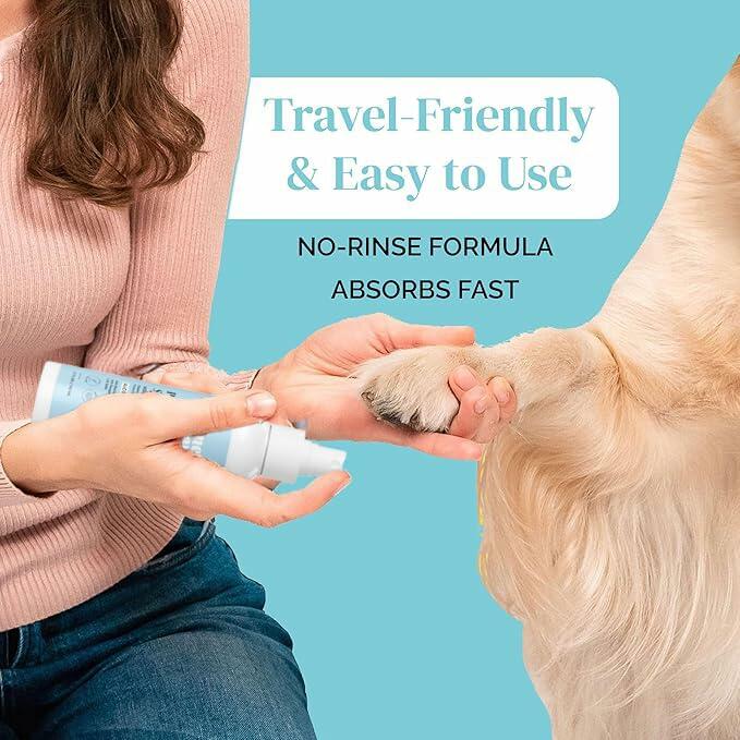 Dog Paw Cleaner Spray 5.1oz Alcohol Free Coconut Aloe Copaiba Lemongrass USA