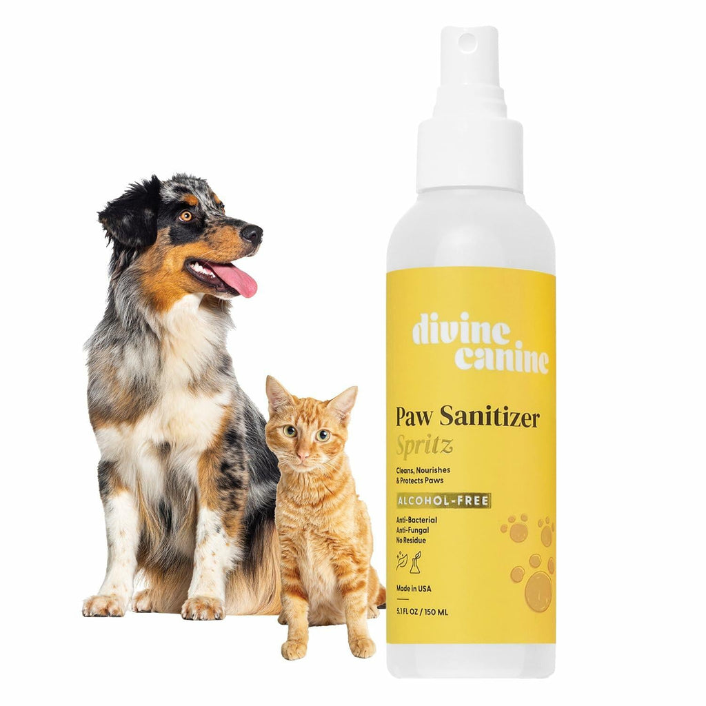 Dog Paw Cleaner Spray 5.1oz Alcohol Free Coconut Aloe Copaiba Lemongrass USA