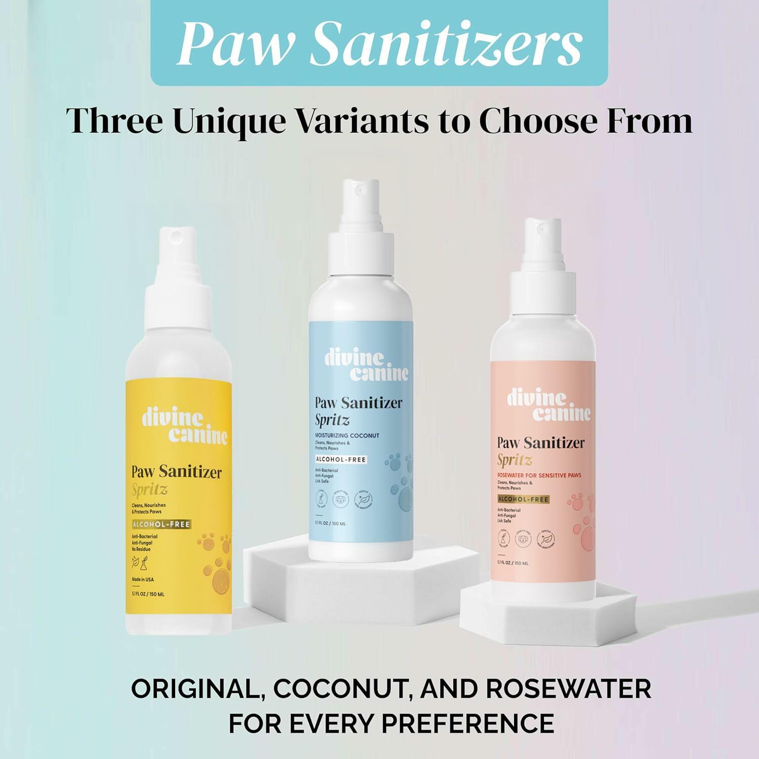 Dog Paw Cleaner Spray 5.1oz Alcohol Free Coconut Aloe Copaiba Lemongrass USA