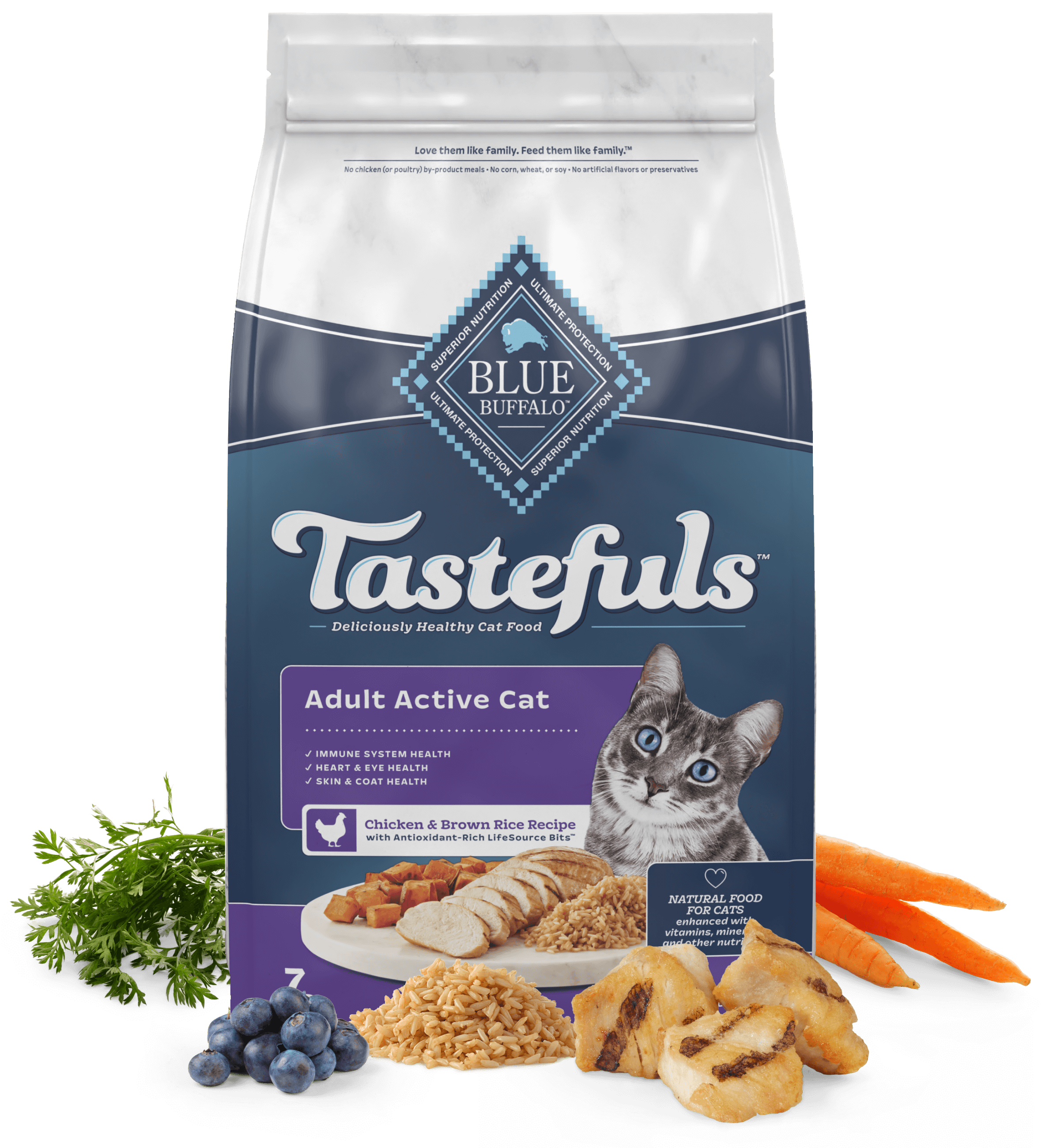 Blue Buffalo Blue Tastefuls Active Adult Cat Chicken & Brown Rice Recipe Dry Cat Food