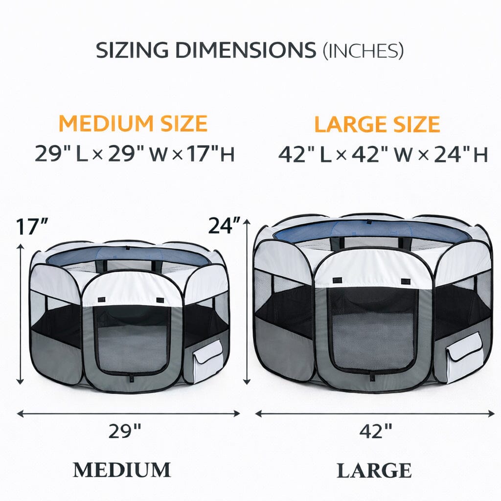 Pet Life ® 'All-Terrain' Lightweight Easy Folding Wire-Framed Collapsible Travel Pet Dog Playpen crate