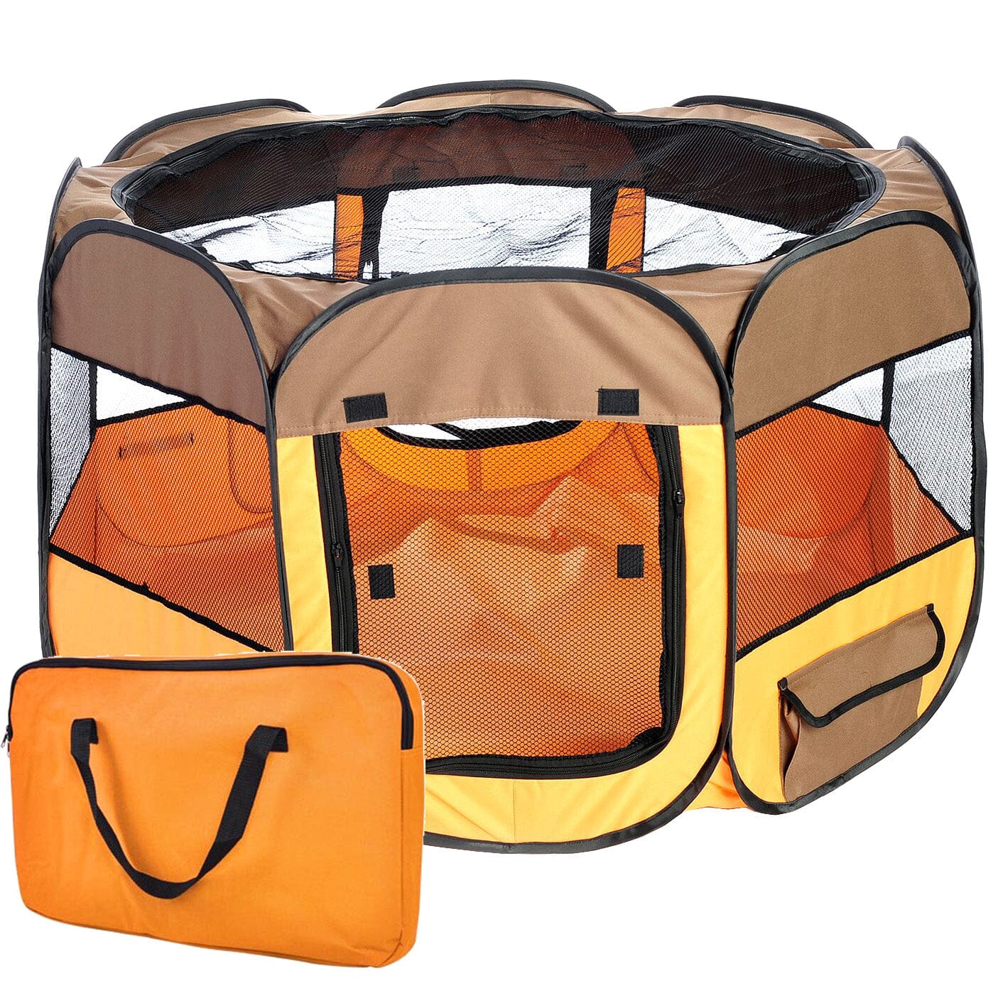 Pet Life ® 'All-Terrain' Lightweight Easy Folding Wire-Framed Collapsible Travel Pet Dog Playpen crate